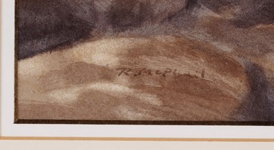 Lot 246 - Rodger McPhail - Salmon chasing a fly | watercolour