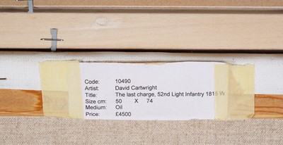 Lot 260 - David Cartwright - The Last Charge, 52nd Light Infantry, 1815 Waterloo | oil