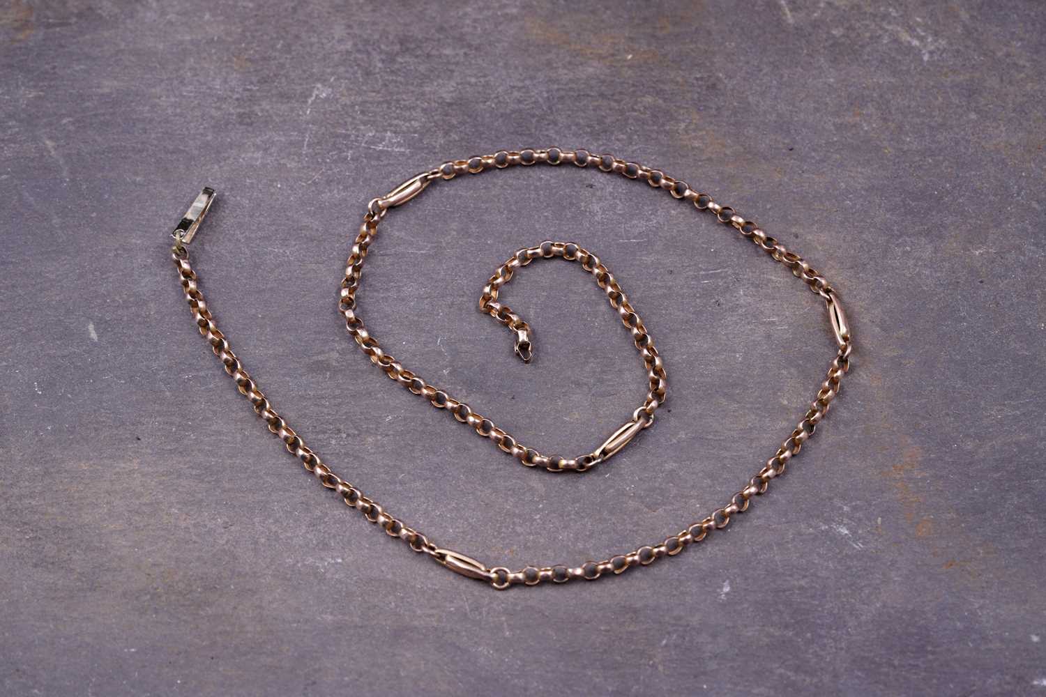 Lot 37 - A late 19th Century 9ct rose gold necklace