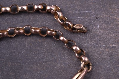 Lot 37 - A late 19th Century 9ct rose gold necklace