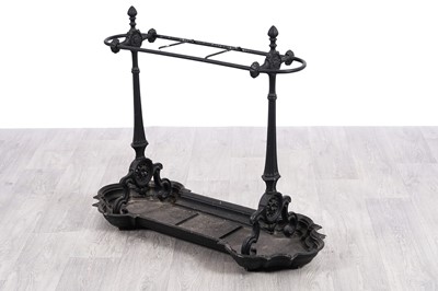 Lot 198 - An early 20th Century cast iron stick stand