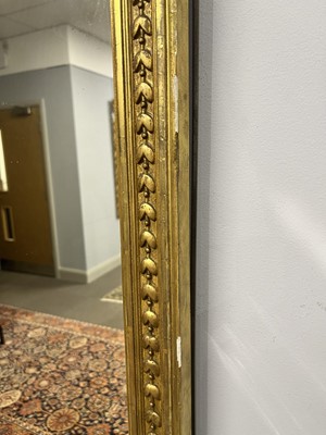 Lot 587 - A 19th Century giltwood and gesso overmantel mirror