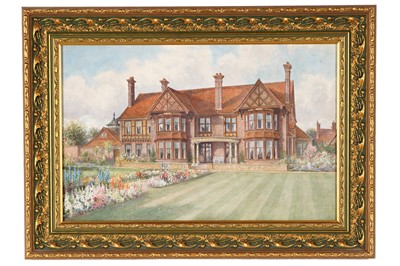 Lot 219 - Arthur Rowe - View of a Country House and Garden | watercolour
