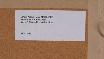 Lot 218 - Arthur Rowe - November in Amalfi, Italy | watercolour