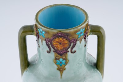 Lot 464 - Pair of Sevres Barbotine art pottery vases