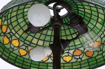 Lot 491 - Grotepass Studios: a Tiffany-style bronze table lamp