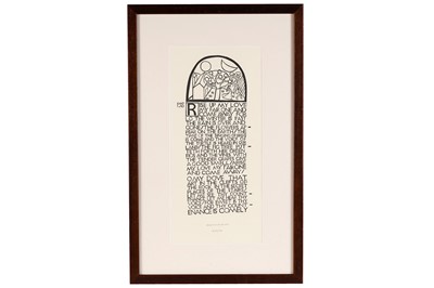 Lot 317 - Andrew Anderson - Rise up my love | linocut