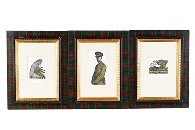 Lot 307 - Harry Brockway - Three plates for Mapping Golgotha | wood engravings