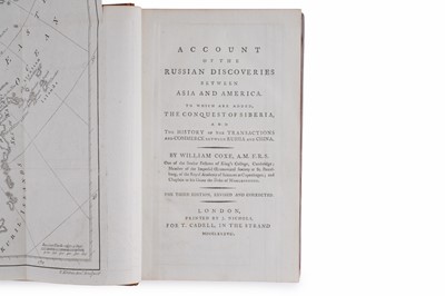 Lot Coxe (William), Account for Russian Discoveries between Asia and America…