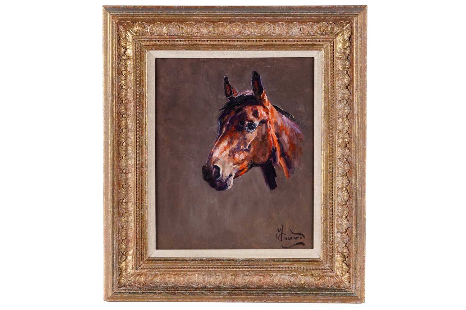 Lot 254 - Malcolm Coward - Study of a horse head | oil