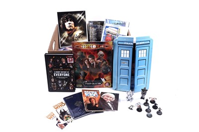 Lot 263 - A collection of Doctor Who Records, greetings cards, sweet cards and photographs