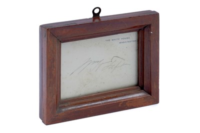 Lot 418 - William Howard Taft (1857-1930): 27th president of the United States autographed signature