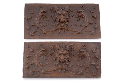 Lot 465 - Two carved panels and a selection of keys