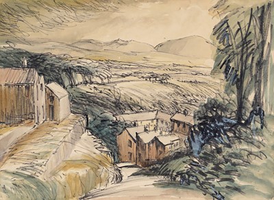 Lot 278 - Norman Cornish - View from Branthwaite | mixed media