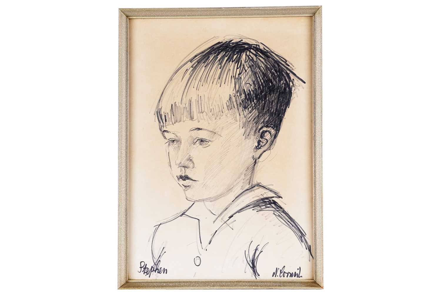 Lot 280 - Norman Cornish - Portrait of Stephen | Flo-Master pen