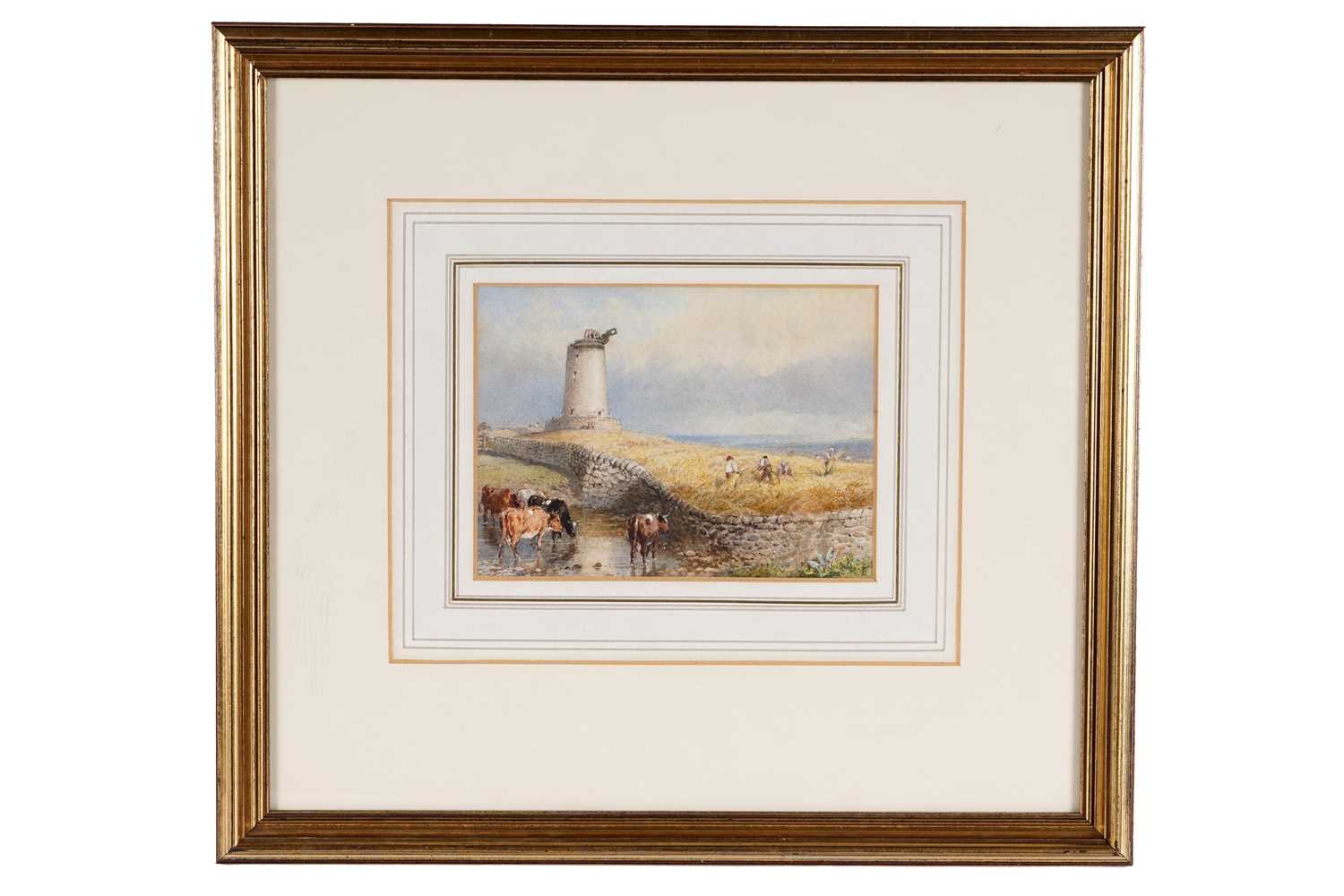 Lot 212 - Myles Birket Foster - Harvest Time, Cleadon, County Durham | watercolour
