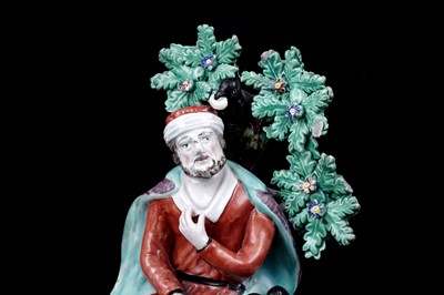 Lot 437 - A pair pearlware figures 'Elija' and 'Widow'