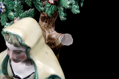 Lot 437 - A pair pearlware figures 'Elija' and 'Widow'