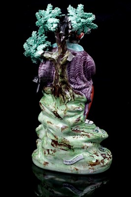 Lot 437 - A pair pearlware figures 'Elija' and 'Widow'