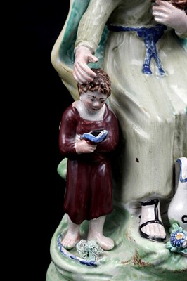 Lot 437 - A pair pearlware figures 'Elija' and 'Widow'