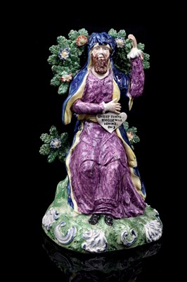 Lot 438 - Two Staffordshire religious figures