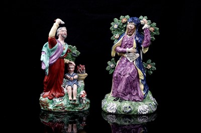 Lot 438 - Two Staffordshire religious figures