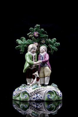 Lot 440 - A Walton pearlware figure 'Friendship'