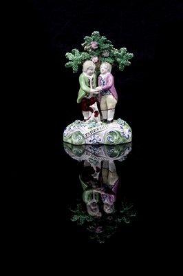 Lot 440 - A Walton pearlware figure 'Friendship'