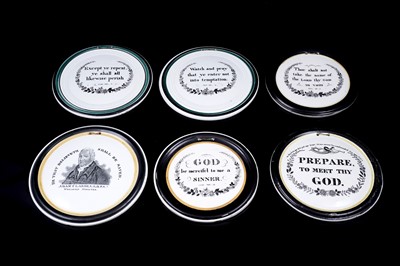 Lot 453 - Six Sunderland circular scripture plaques