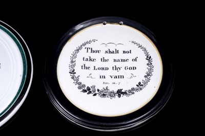 Lot 453 - Six Sunderland circular scripture plaques