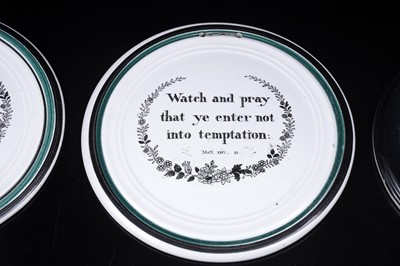 Lot 453 - Six Sunderland circular scripture plaques