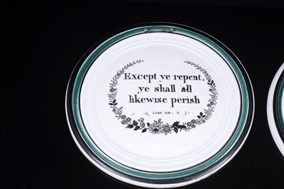 Lot 453 - Six Sunderland circular scripture plaques