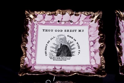 Lot 454 - Two pairs of Sunderland scripture plaques