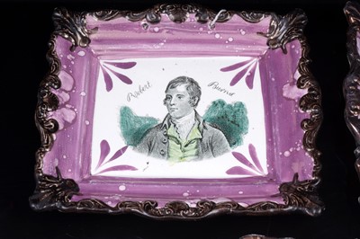 Lot 455 - Five Sunderland plaques; and two nursery plates