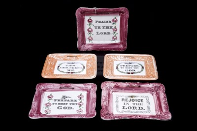 Lot 456 - Five Sunderland scripture plaques