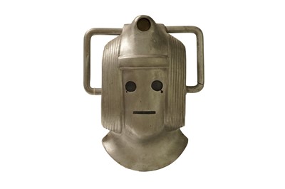 Lot 268 - A reproduction Cyberman helmet from 'The Invasion' 1968; and two other items