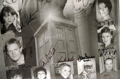 Lot 292 - A Blue Box 2001 Doctor Who signed Poster