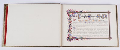 Lot 206 - Local Interest: An important presentation album of watercolours, presented to Joseph Spence Esq.