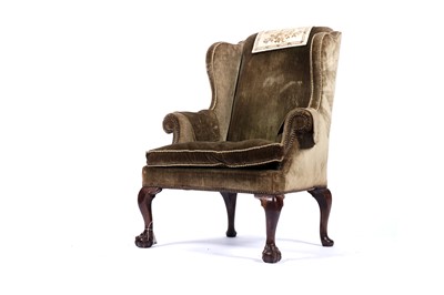 Lot 622 - An 18th Century and later wingback armchair