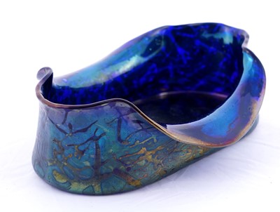 Lot 475 - Loetz: an early 20th Century iridescent glass bowl in stand