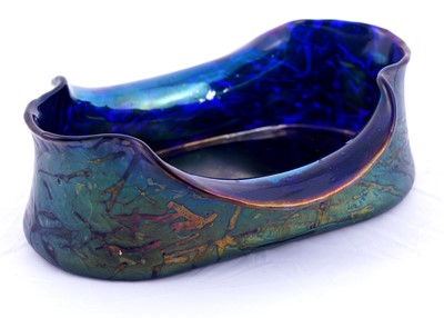 Lot 475 - Loetz: an early 20th Century iridescent glass bowl in stand