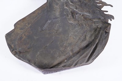 Lot 479 - After Emile Pinado, French (1840-1916): a substantial bronze profile portrait plaque of Minerva