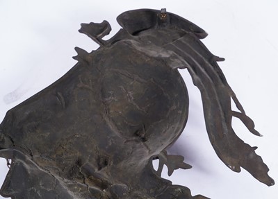 Lot 479 - After Emile Pinado, French (1840-1916): a substantial bronze profile portrait plaque of Minerva
