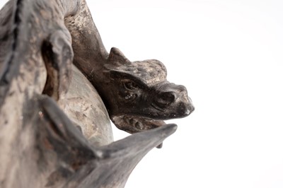 Lot 450 - Manner of Eduard Stellmacher: a Czechoslovakian earthenware dragon vase