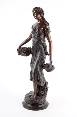 Lot 483 - A patinated bronze figure of a farmhand