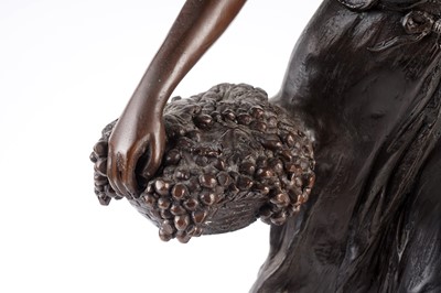Lot 483 - A patinated bronze figure of a farmhand