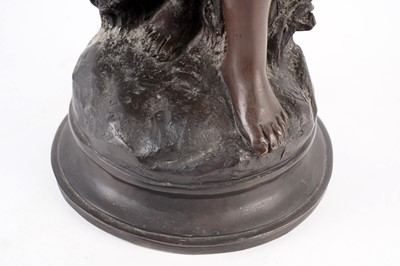 Lot 483 - A patinated bronze figure of a farmhand