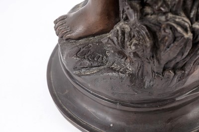 Lot 483 - A patinated bronze figure of a farmhand