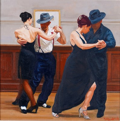 Lot 93 - Andrew Fitzpatrick - To Master the Tango (Takes Practice) | oil