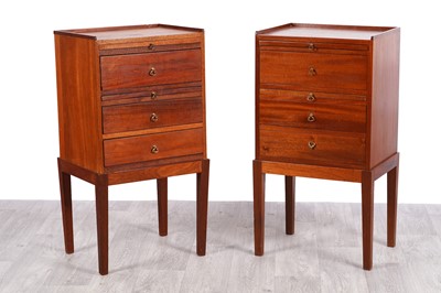 Lot 81 - A pair of mahogany side cabinets
